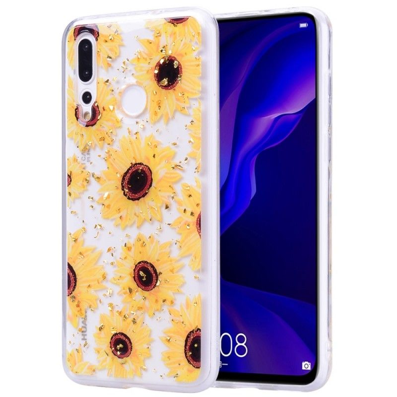 Etui Huawei Y7 2019 Wiele Słoneczników