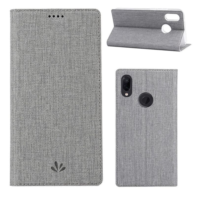 Flip Kotelot Huawei Y7 2019 Cyjan Szary Teksturowany