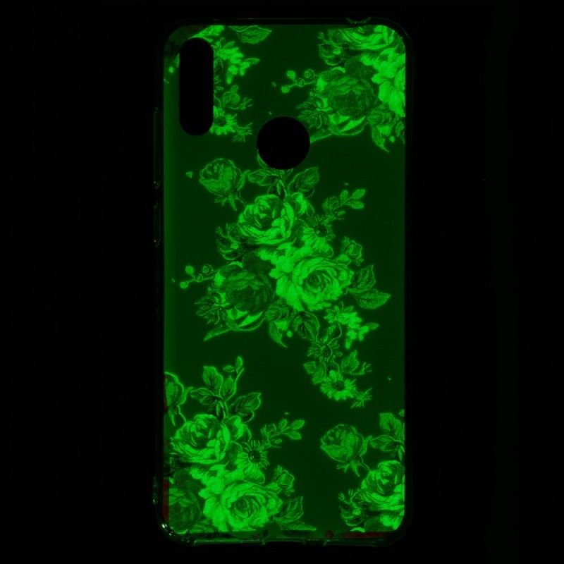 Futerały Huawei Y7 2019 Etui na Telefon Fluorescencyjne Kwiaty Wolności