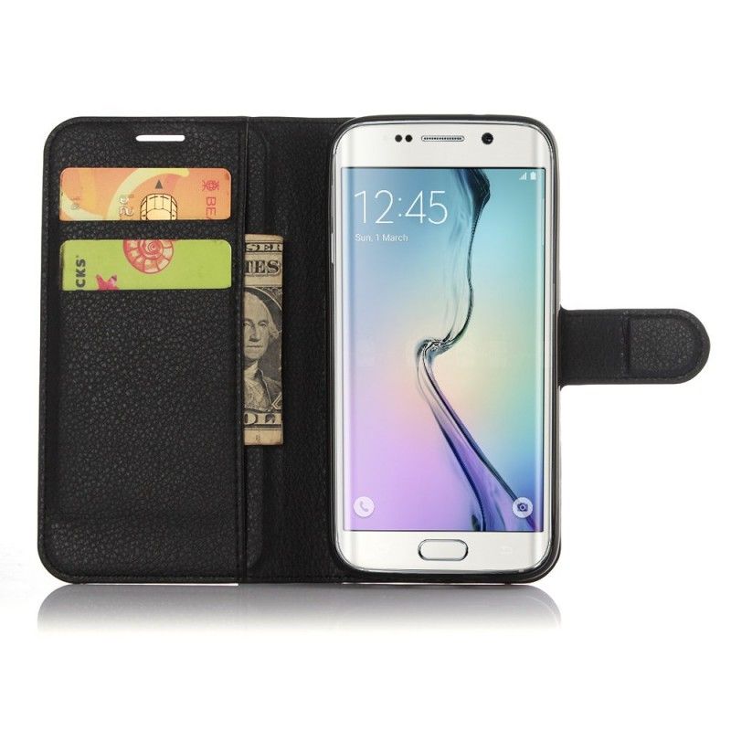 Etui Folio Samsung Galaxy S7 Edge Czerwony Czarny Klasyczny