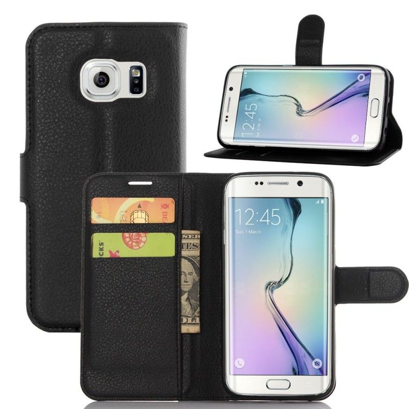 Etui Folio Samsung Galaxy S7 Edge Czerwony Czarny Klasyczny