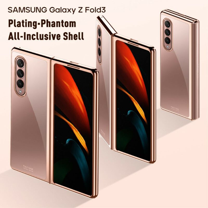 Etui Do Samsung Galaxy Z Fold 3 5g Przezroczyste Metalowe Krawędzie