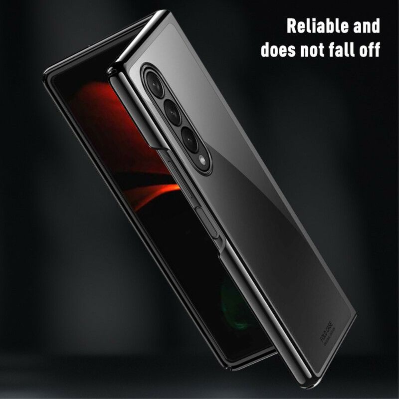 Etui Do Samsung Galaxy Z Fold 3 5g Przezroczyste Metalowe Krawędzie