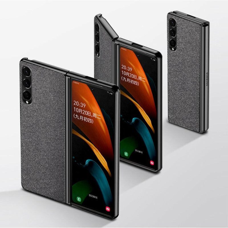 Etui Samsung Galaxy Z Fold 3 5g Efekt Teksturowanej Skóry Etui Ochronne