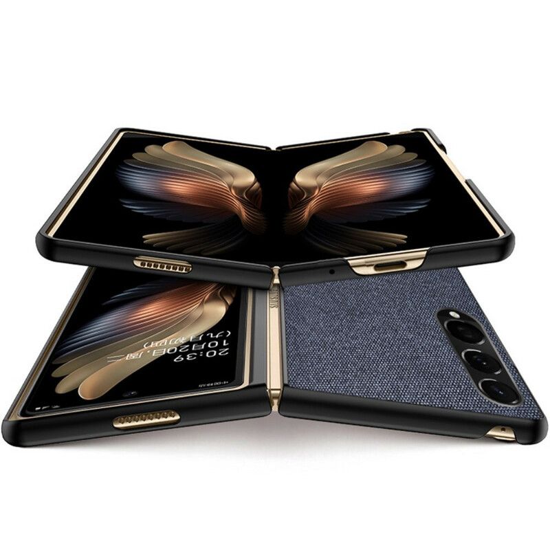 Etui Samsung Galaxy Z Fold 3 5g Efekt Teksturowanej Skóry Etui Ochronne