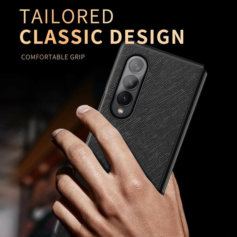 Etui Samsung Galaxy Z Fold 3 5g Teksturowana Skóra Etui Ochronne