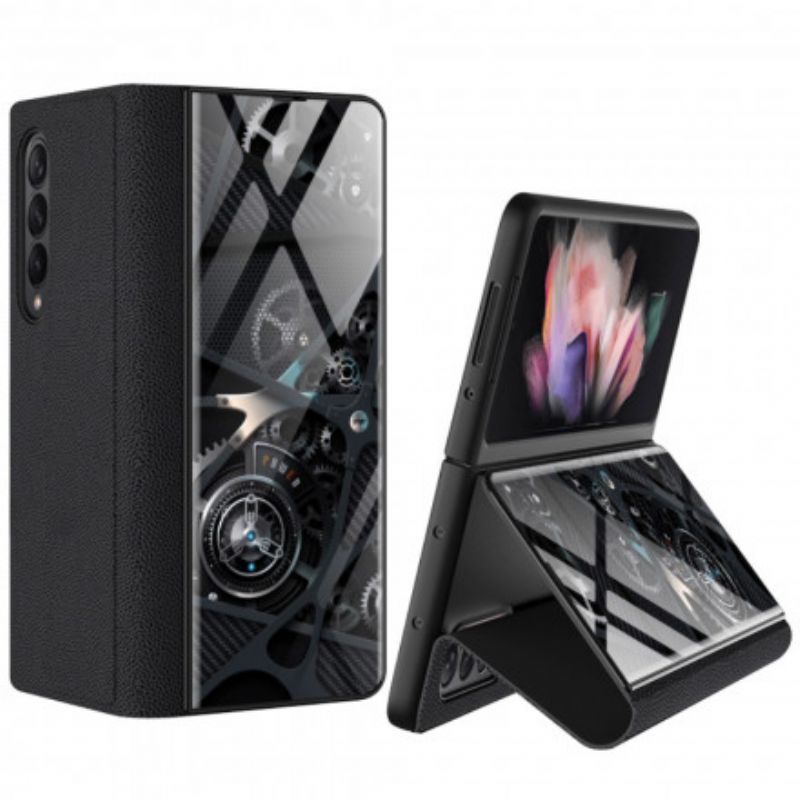 Flip Kotelot Samsung Galaxy Z Fold 3 5g Mechanizm Ze Szkła Hartowanego Gkk Etui Ochronne