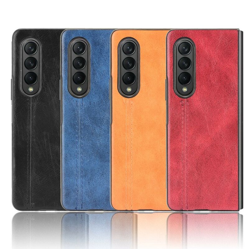 Futerały Samsung Galaxy Z Fold 3 5g Etui Na Telefon Efekt Szwy Skóry