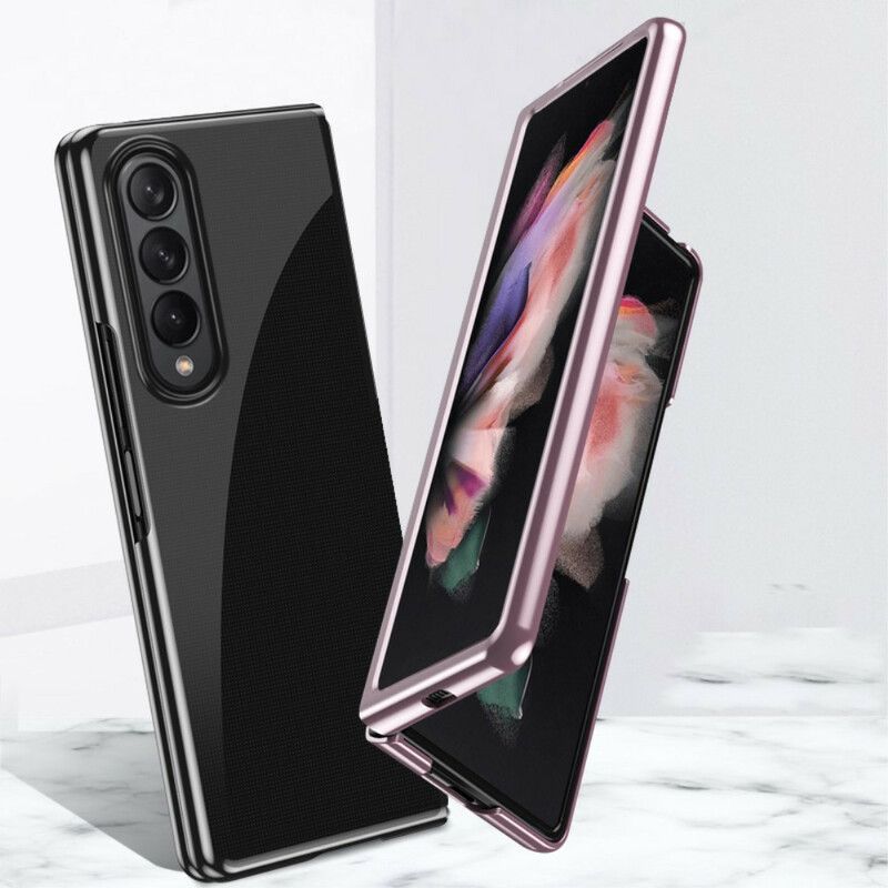 Futerały Samsung Galaxy Z Fold 3 5g Etui Na Telefon Krawędzie W Stylu Jasnego Metalu