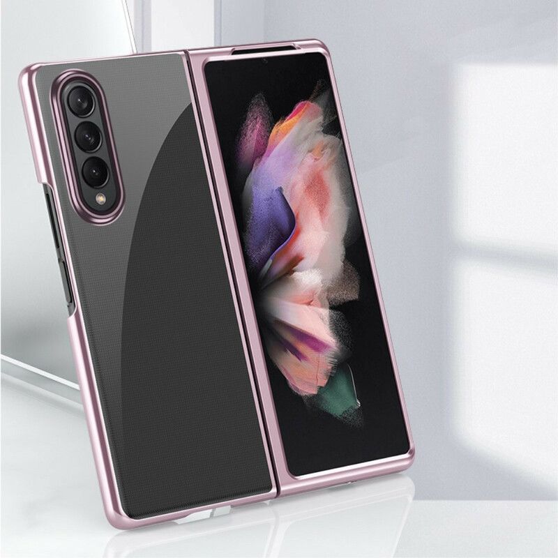 Futerały Samsung Galaxy Z Fold 3 5g Etui Na Telefon Krawędzie W Stylu Jasnego Metalu