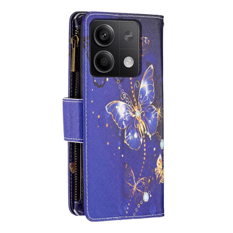 Etui Folio Do Xiaomi Redmi Note 13 4g Fioletowy Portfel Z Motylkami