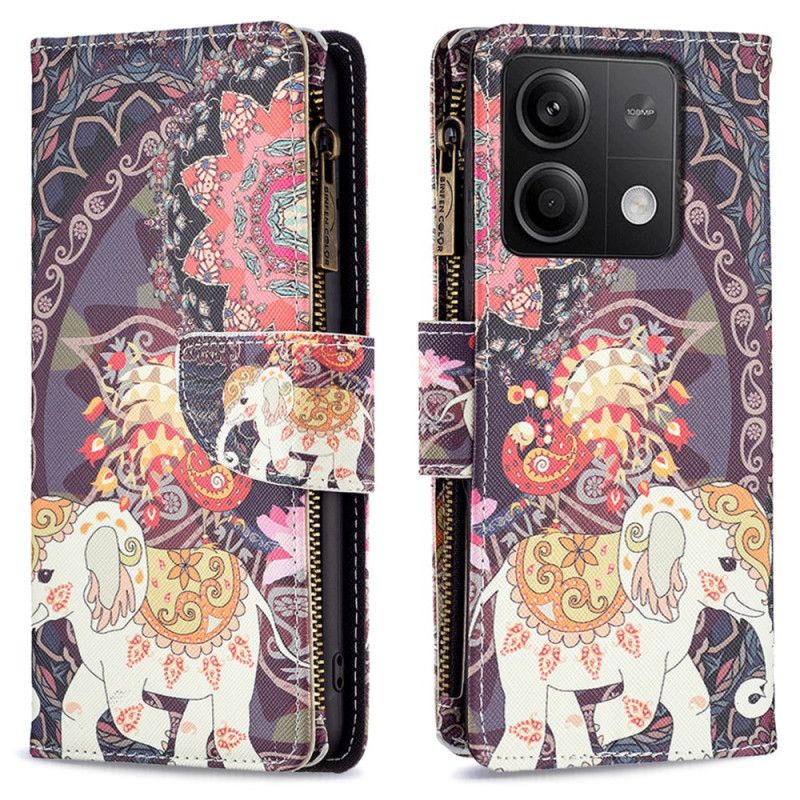 Etui Folio Do Xiaomi Redmi Note 13 4g Portfel Ze Słoniem Indyjskim