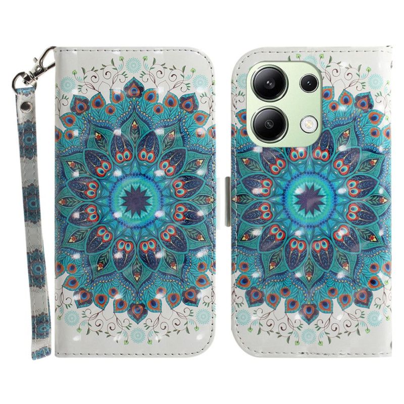 Etui Folio Do Xiaomi Redmi Note 13 4g Zielona Mandala Z Paskiem