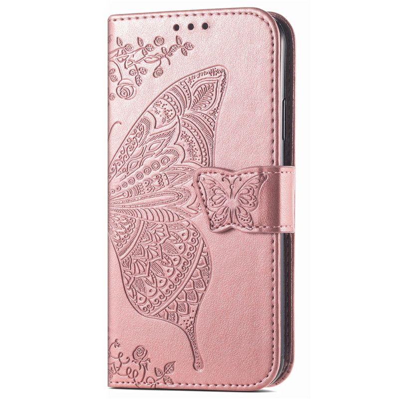 Etui Folio Xiaomi Redmi Note 13 4g Barokowy Motyl Z Paskiem