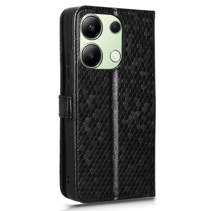 Etui Folio Xiaomi Redmi Note 13 4g Błyszczący Pasek W Kropki