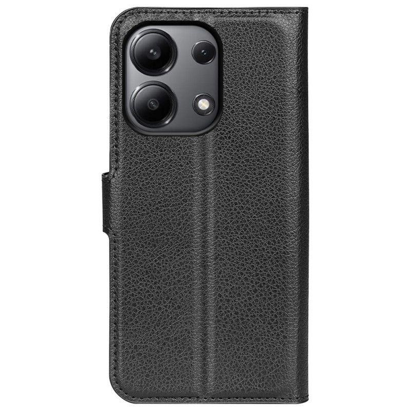 Etui Folio Xiaomi Redmi Note 13 4g Klasyczna Sztuczna Skóra Litchi Etui Ochronne