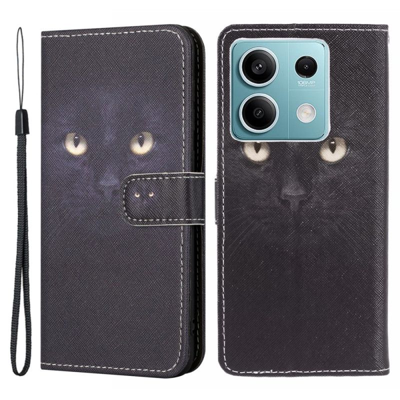 Etui Folio Xiaomi Redmi Note 13 4g Kocie Oczy Z Paskami