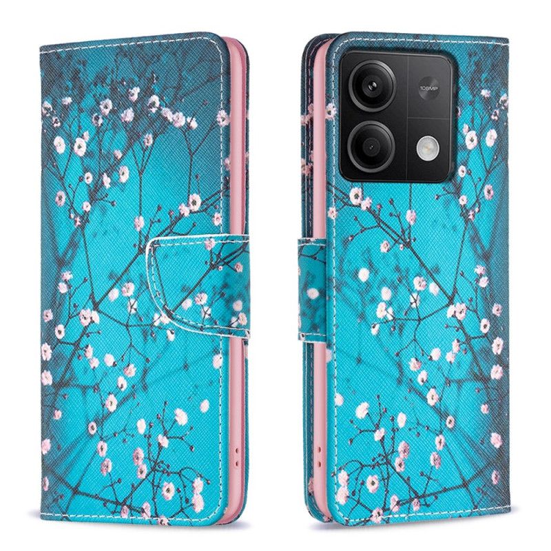 Etui Folio Xiaomi Redmi Note 13 4g Kwiaty Śliwy