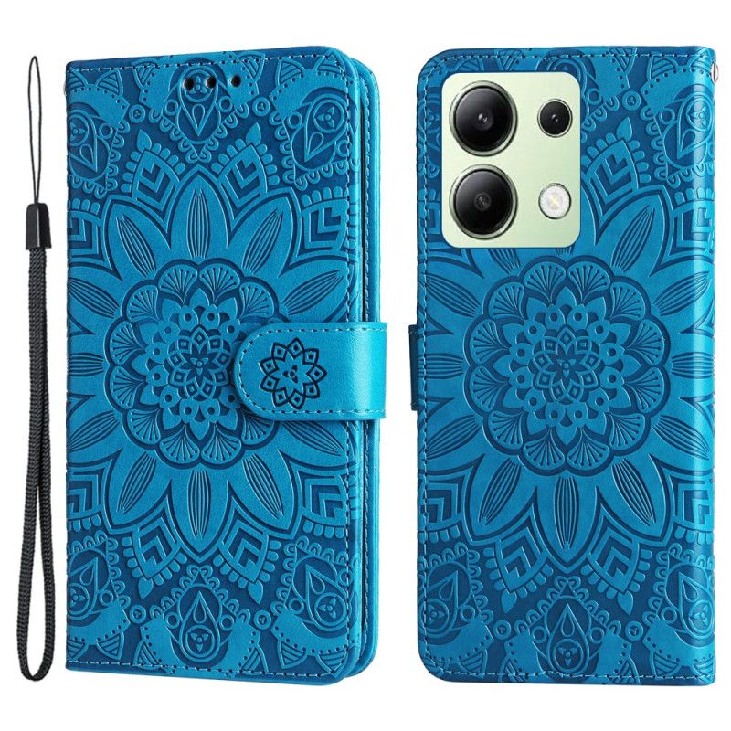 Etui Folio Xiaomi Redmi Note 13 4g Mandala Kwiatowa Z Paskiem Etui Ochronne