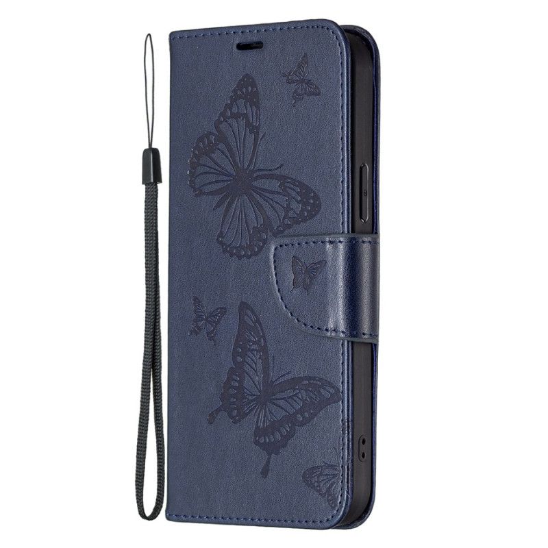 Etui Folio Xiaomi Redmi Note 13 4g Nadruk W Kształcie Motyla Z Paskiem