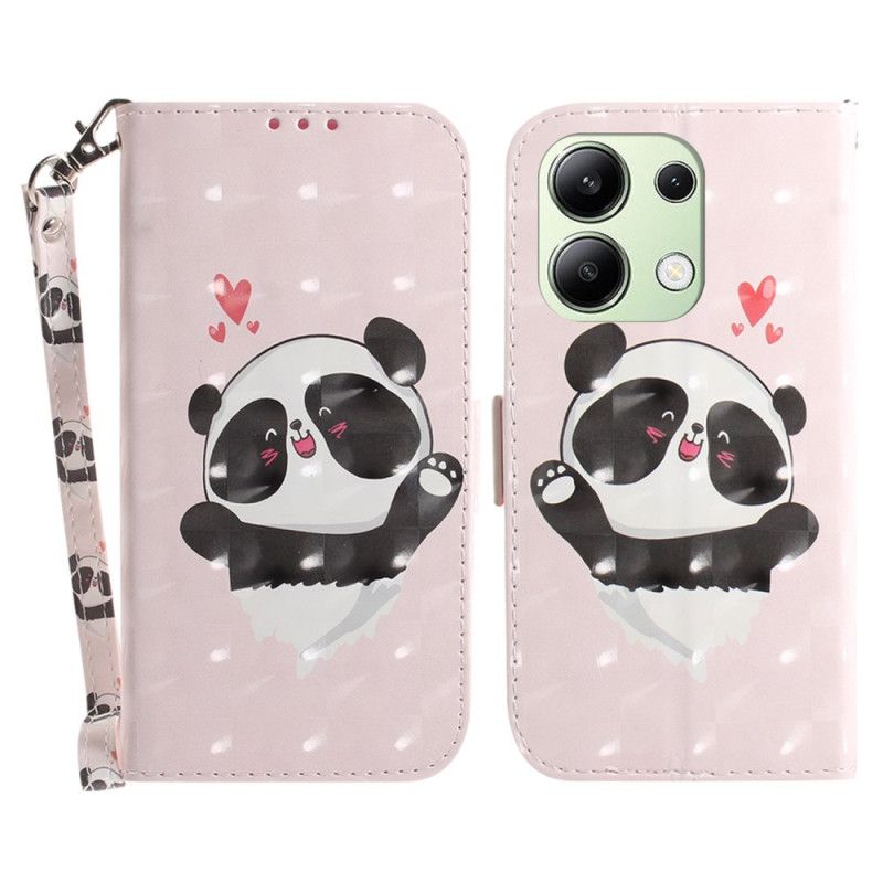 Etui Folio Xiaomi Redmi Note 13 4g Panda Love Z Paskiem