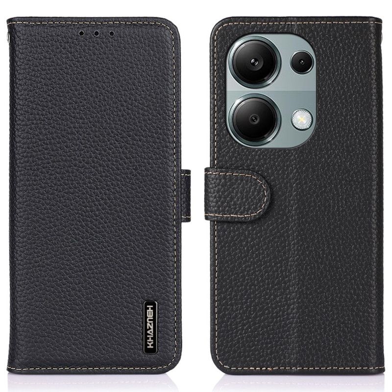 Etui Folio Xiaomi Redmi Note 13 4g Skóra Liczi Khazneh Etui Ochronne