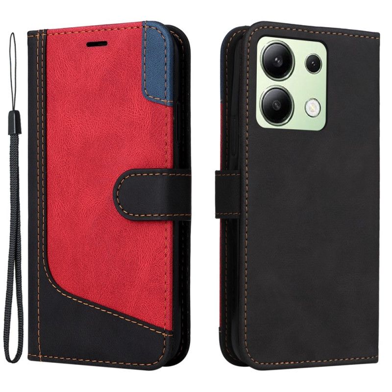 Etui Folio Xiaomi Redmi Note 13 4g Trójkolorowy Z Paskiem