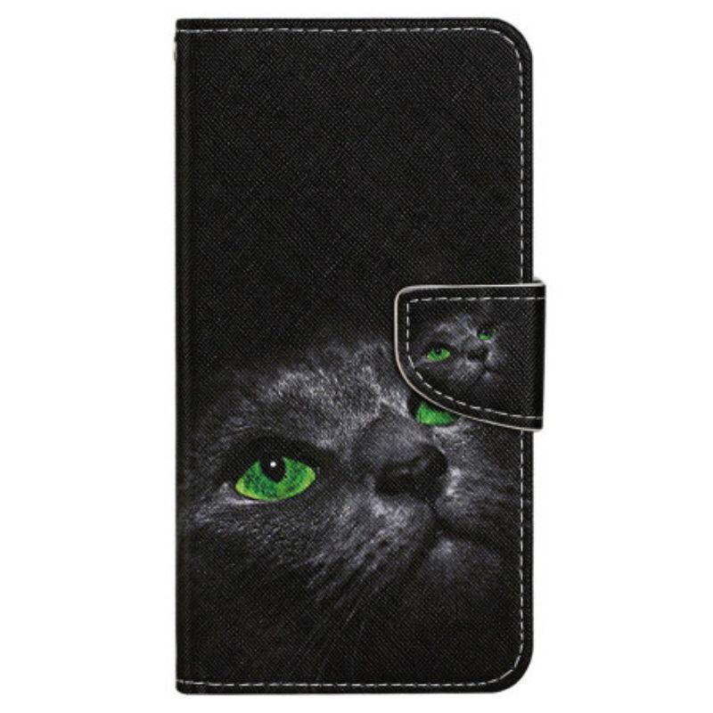 Etui Folio Xiaomi Redmi Note 13 4g Zielonooki Kot Etui Ochronne