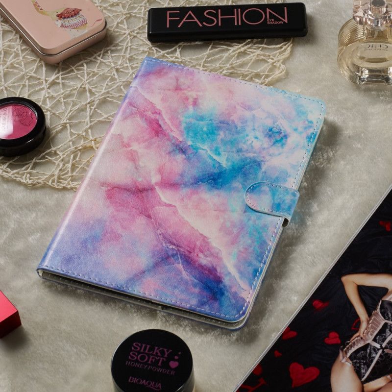 Etui Folio Samsung Galaxy Tab S5e Biały Czarny Wzór Marmuru Etui Ochronne