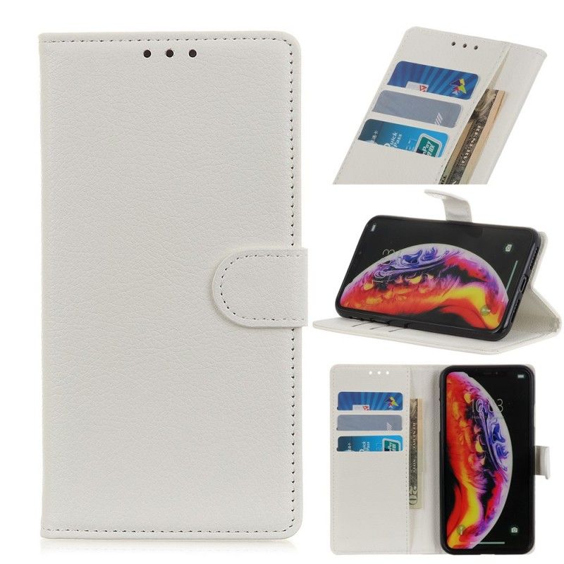 Etui Folio Samsung Galaxy A10 Biały Czarny Ekoskóra W Stylu Retro Etui Ochronne