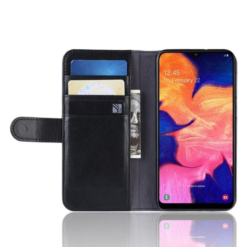 Etui Folio Samsung Galaxy A10 Brązowy Czarny Dwoina Skóry