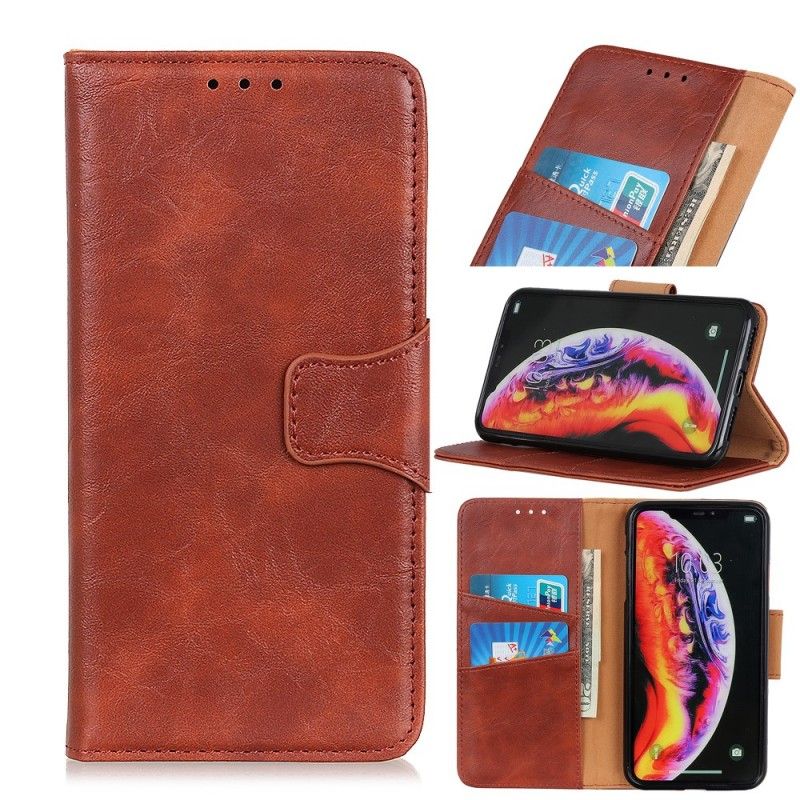 Etui Folio Samsung Galaxy A10 Czerwony Czarny Dwustronna Klapka Magnetyczna Etui Ochronne