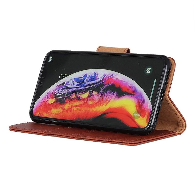 Etui Folio Samsung Galaxy A10 Czerwony Czarny Dwustronna Klapka Magnetyczna Etui Ochronne