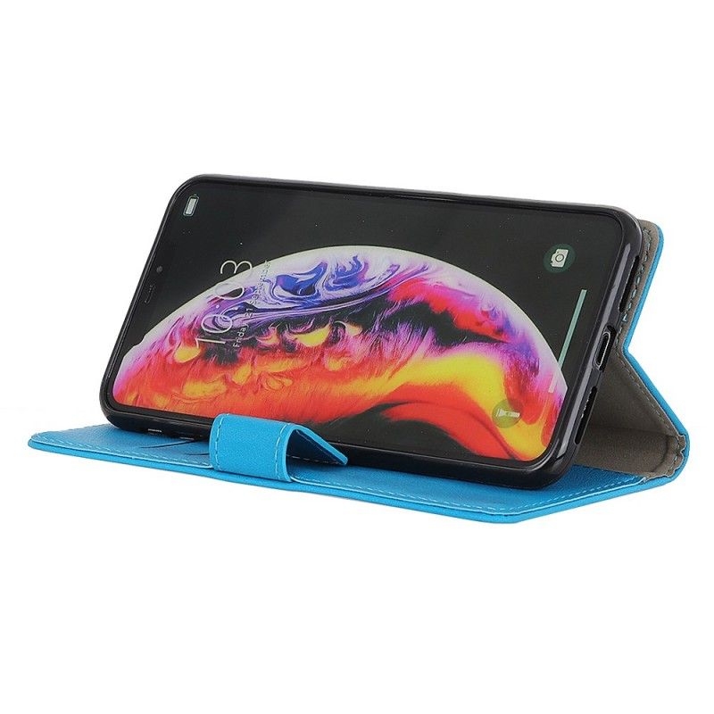 Etui Folio Samsung Galaxy A10 Czerwony Czarny Prosta Sztuczna Skóra