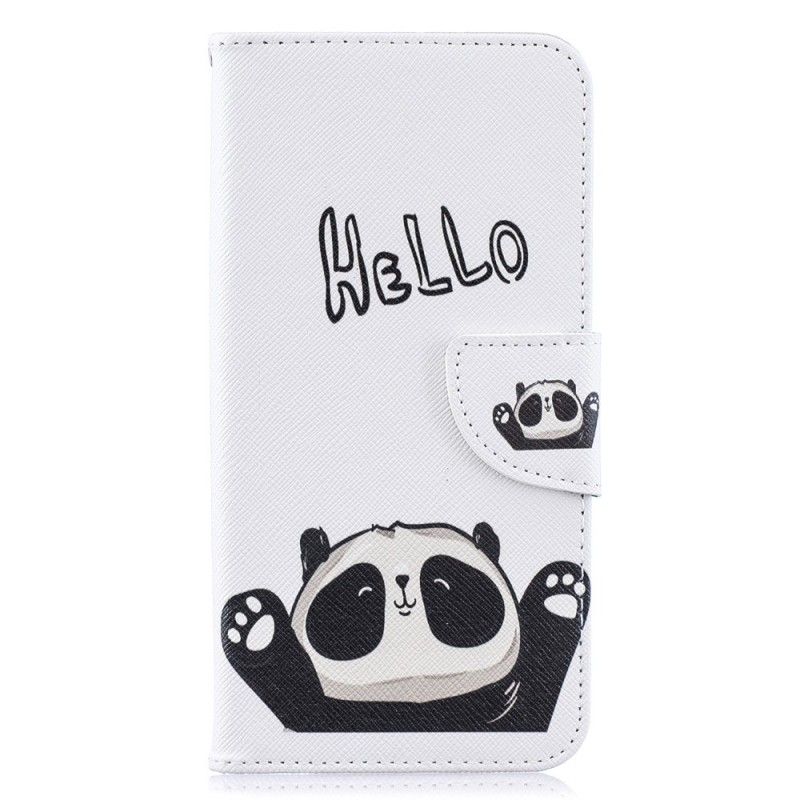 Etui Folio Samsung Galaxy A10 Cześć Panda Etui Ochronne