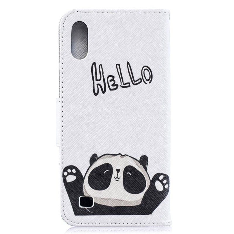 Etui Folio Samsung Galaxy A10 Cześć Panda Etui Ochronne