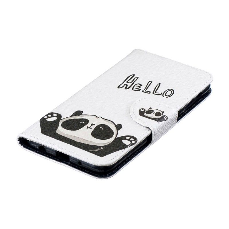 Etui Folio Samsung Galaxy A10 Cześć Panda Etui Ochronne