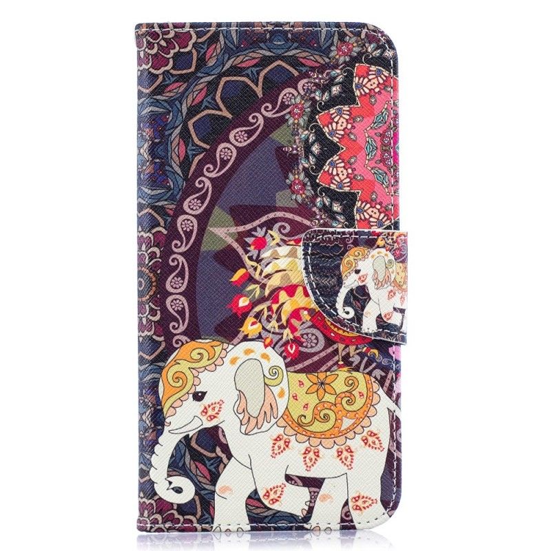 Etui Folio Samsung Galaxy A10 Etniczna Mandala Słonia Etui Ochronne