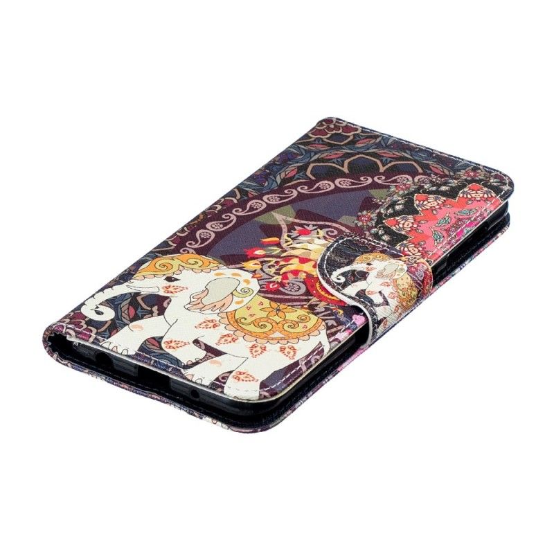 Etui Folio Samsung Galaxy A10 Etniczna Mandala Słonia Etui Ochronne