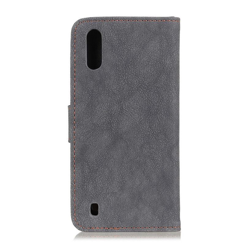 Etui Folio Samsung Galaxy A10 Granatowy Czarny Dwoina Faux Skóry Khazneh W Stylu Retro