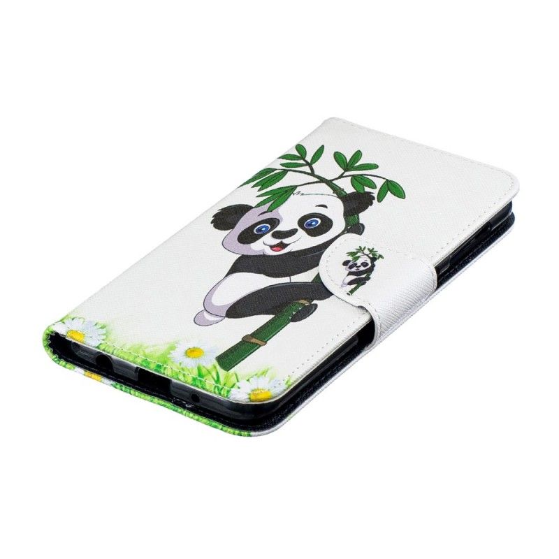 Etui Folio Samsung Galaxy A10 Panda Na Bambusie