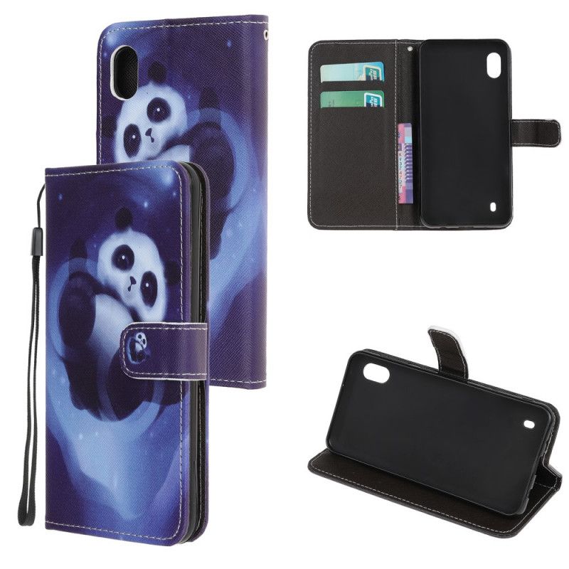 Etui Folio Samsung Galaxy A10 Przestrzeń Panda Ze Stringami Etui Ochronne