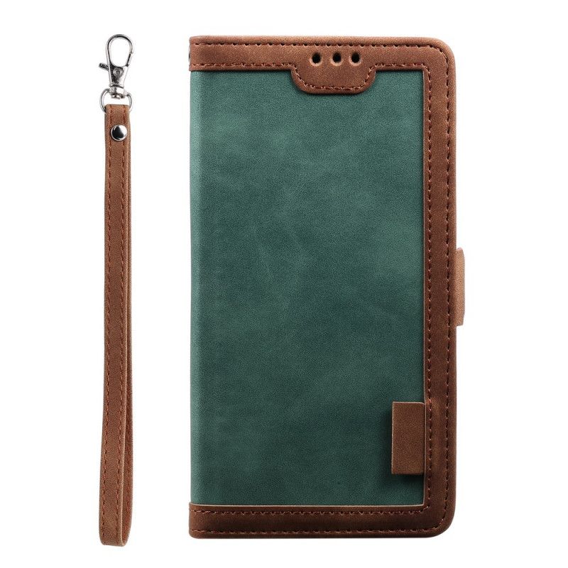 Etui Folio Samsung Galaxy A10 Szary Czarny Dwukolorowa Imitacja Skóry Ze Wzmocnionymi Konturami Etui Ochronne