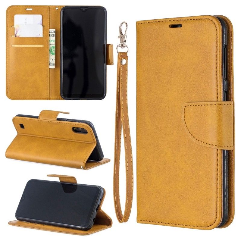 Etui Folio Samsung Galaxy A10 Szary Czarny Efekt Skóry W Kolorze