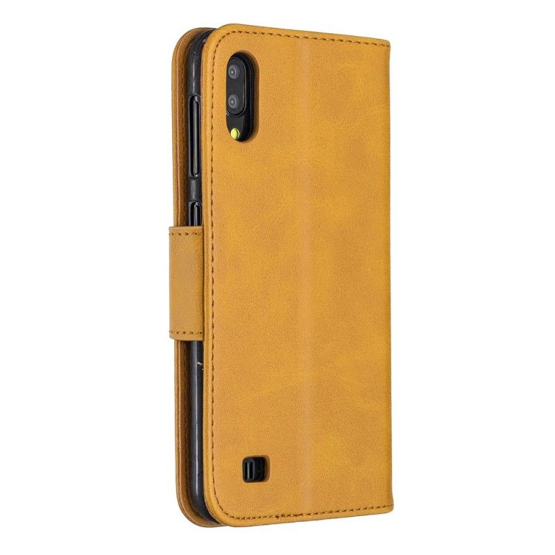 Etui Folio Samsung Galaxy A10 Szary Czarny Efekt Skóry W Kolorze