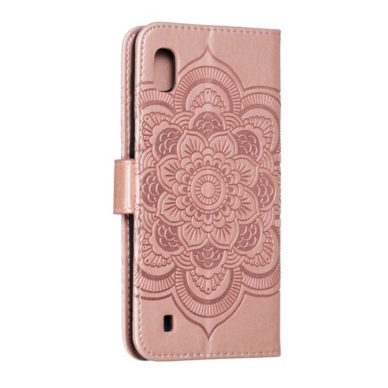 Etui Folio Samsung Galaxy A10 Szary Czarny Mandala I Diamenty Etui Ochronne