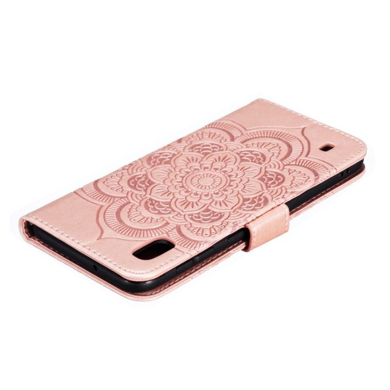 Etui Folio Samsung Galaxy A10 Szary Czarny Mandala I Diamenty Etui Ochronne