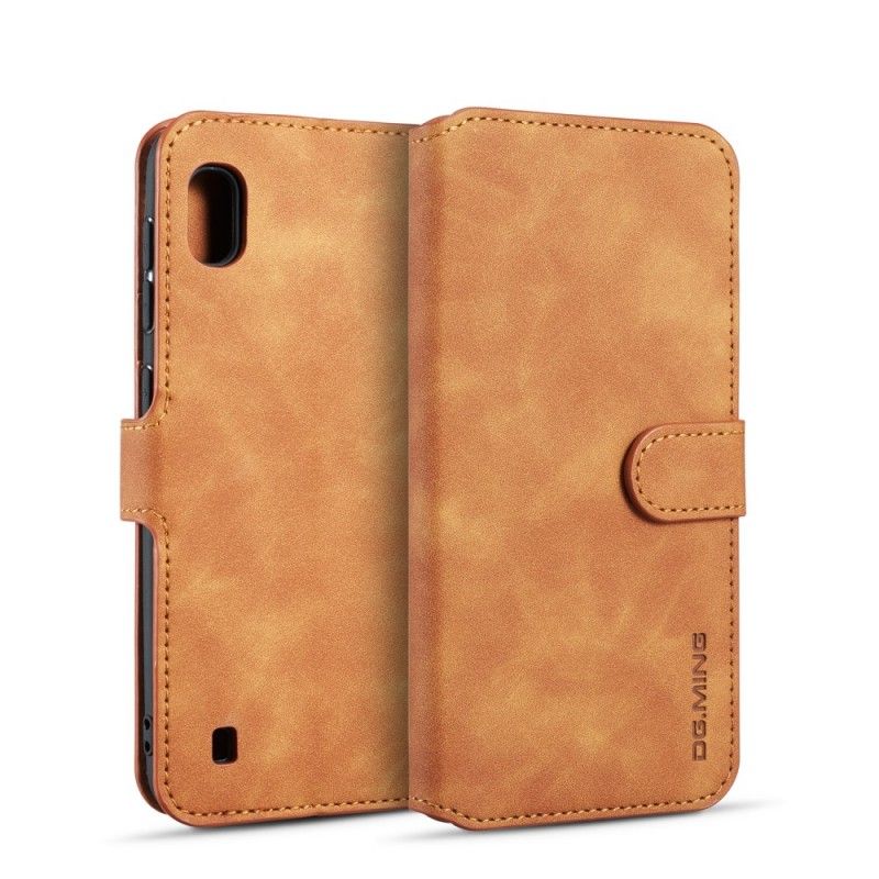 Etui Folio Samsung Galaxy A10 Szary Czarny Retro Dg.Ming