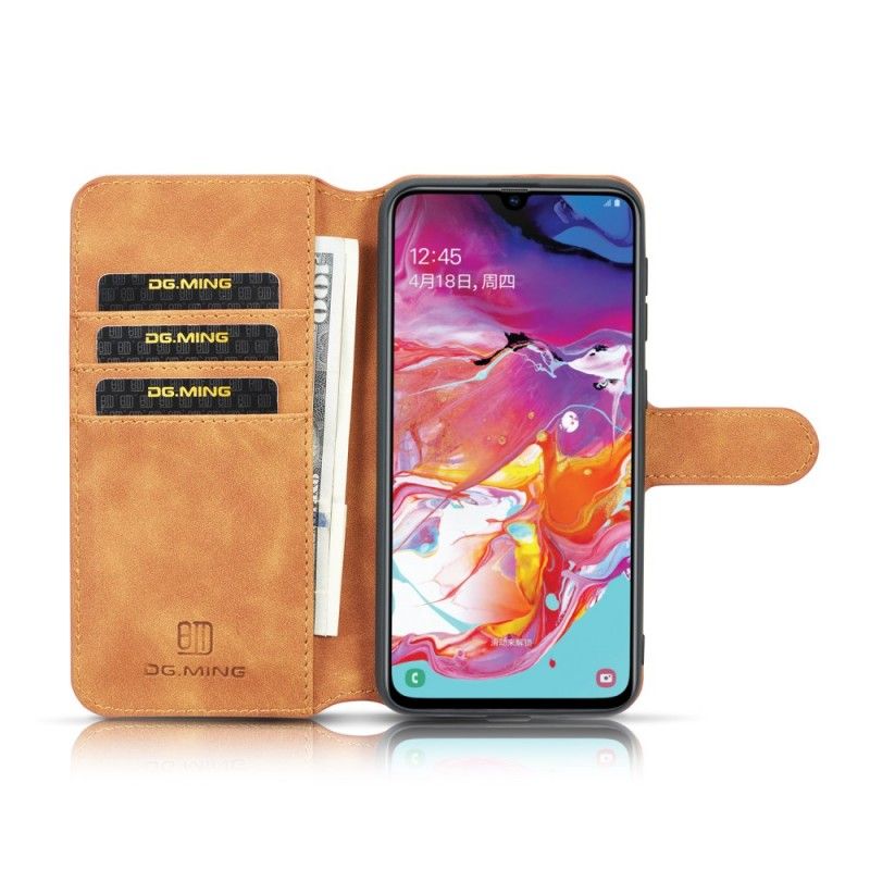 Etui Folio Samsung Galaxy A10 Szary Czarny Retro Dg.Ming