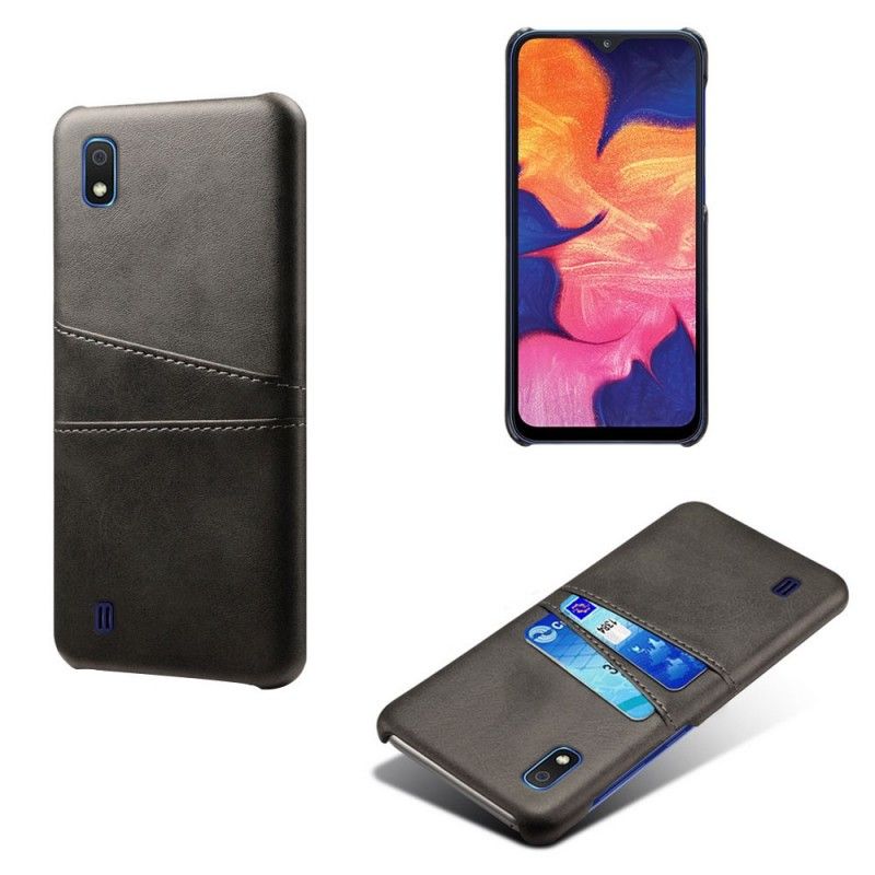 Etui Samsung Galaxy A10 Czerwony Czarny Posiadacz Karty Etui Ochronne